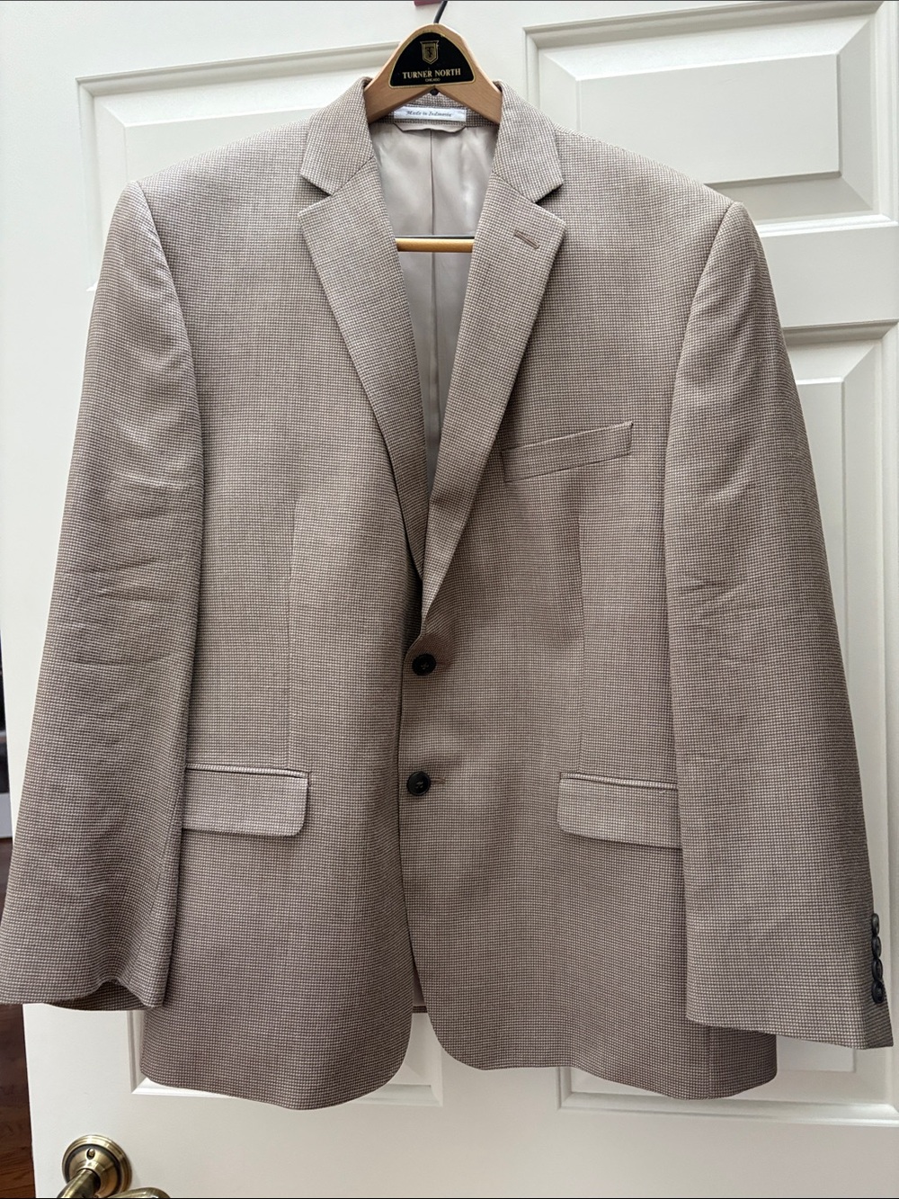 Calvin Klein Men's Light Beige Silk and Wool Sport Coat Blazer Sportcoat 42S